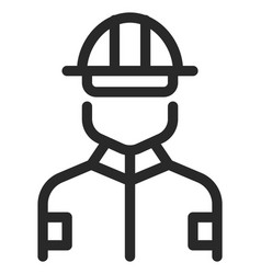 Fireman Icon Fire Fighter Avatar In Line Style