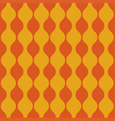 Orange Ogee On Yellow Background Seamless Pattern