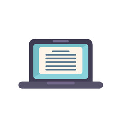 Laptop Writing Icon Flat Pen Write