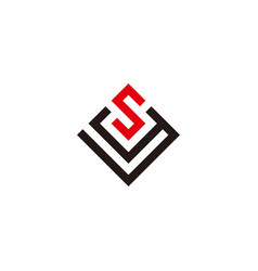 Letter Sy Ys S Y Square Elegant Geometric Symbol