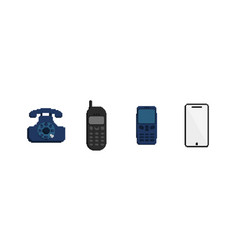 Pixel Retro And Modern Phones Set