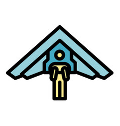 Sky Glider Icon Flat