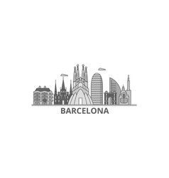 Spain Barcelona City City Skyline Isolated