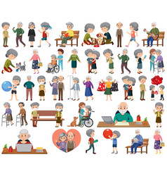 Collection Of Elderly People Icons