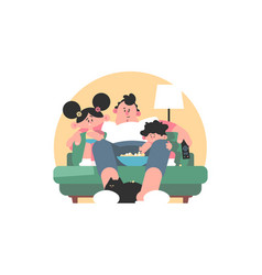 Family Watching Tv Together