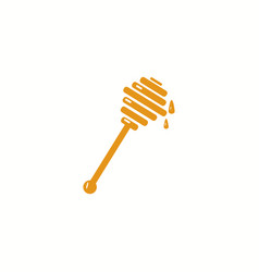 Honey Ladle Icon Isolated On White