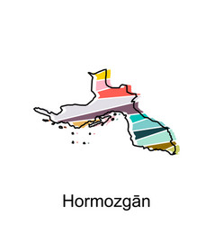 Map Of Hormozgan Administrative Country Of Iran