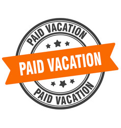 Paid Vacation Stamp Label