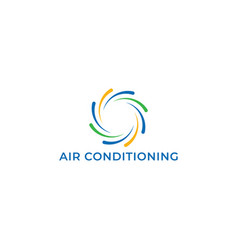 Air Conditioning Cooling And Heating House Logo