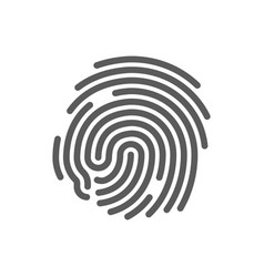 Fingerprint Isolated Scan Finger Print Linear Icon