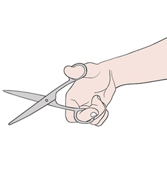 Hand Holding Scissors