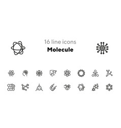 Molecule Line Icon Set