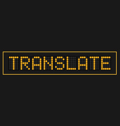 Orange Color Led Banner In Word Translate