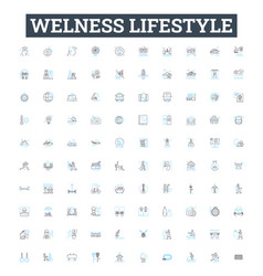 Welness Lifestyle Line Icons Set Wellness