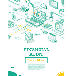 Financial Audit Isometric Business Concept