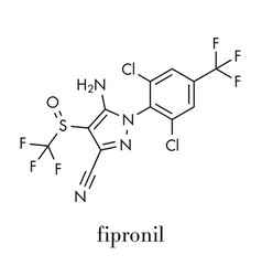 Fipronil Insecticide Molecule Skeletal Formula