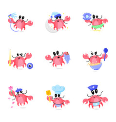 Flat Cartoon Stickers Of Cancer Signs