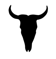 Hand Drawn Cow Bull Skull Silhouette