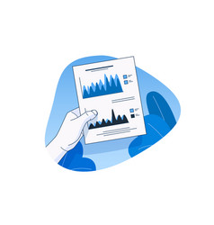 Hand Holds Paper With Business Charts