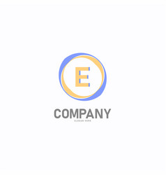 Letter E Logo Initial Flat Design Tem