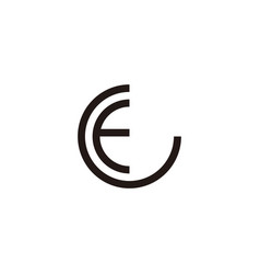 Letter Eg Ge E G Circle Line Geometric Symbol