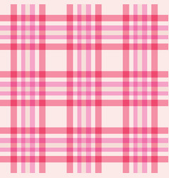 Hot Pink And Red Plaid Gingham Seamless Pattern