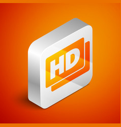 Isometric Hd Movie Tape Frame Icon Isolated