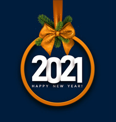 2021 Sign Inside Orange Christmas Tree Toy