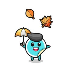 Cartoon Cute Sticker Holding An Umbrella