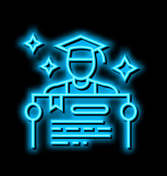 Majors Student Neon Glow Icon