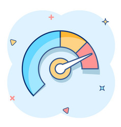 Meter Dashboard Icon In Comic Style Credit Score