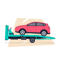 Car Towing Truck Evacuator Or Roadside Assistance