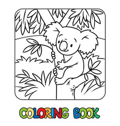 Koala On The Tree Kids Coloring Book