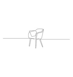 One Continuous Line Drawing Of Armchair Stylish