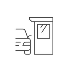 Parking Booth Line Outline Icon