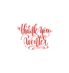 Thank You Winter Hand Lettering Holiday