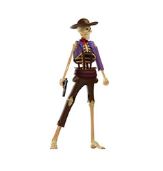 Charming 3d Skull Cowboy Cartoon