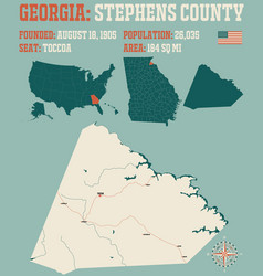 Map Stephens County In Georgia