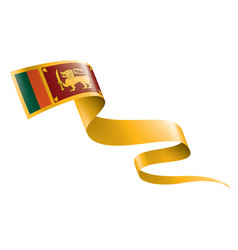 Sri Lanka Flag On A White