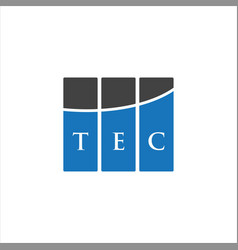 Tec Letter Logo Design On White Background