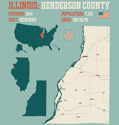 Map Of Henderson County In Illinois