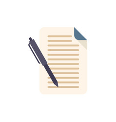 Memo Writing Icon Flat Text Message