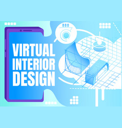 Virtual Interior Design Banner Flat Template