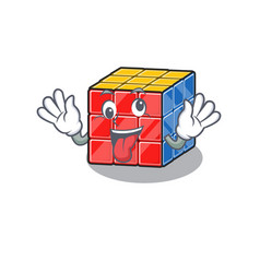 Cute Sneaky Rubic Cube Cartoon Character