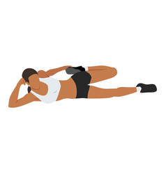 Woman Doing Side Lying Quad Stretch Exercise