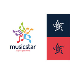 Music Star Logo Design Template Star