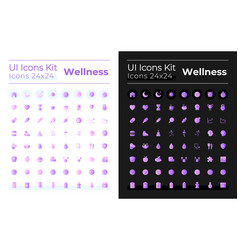 Wellness Flat Gradient Two-color Ui Icons Set For