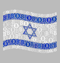 Bitcoin Waving Israel Flag - Mosaic