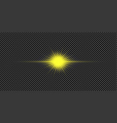 Yellow Horizontal Light Effect Of Lens Flares