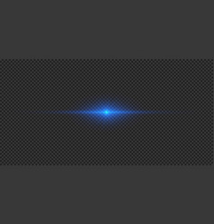 Blue Horizontal Light Effect Of Lens Flares